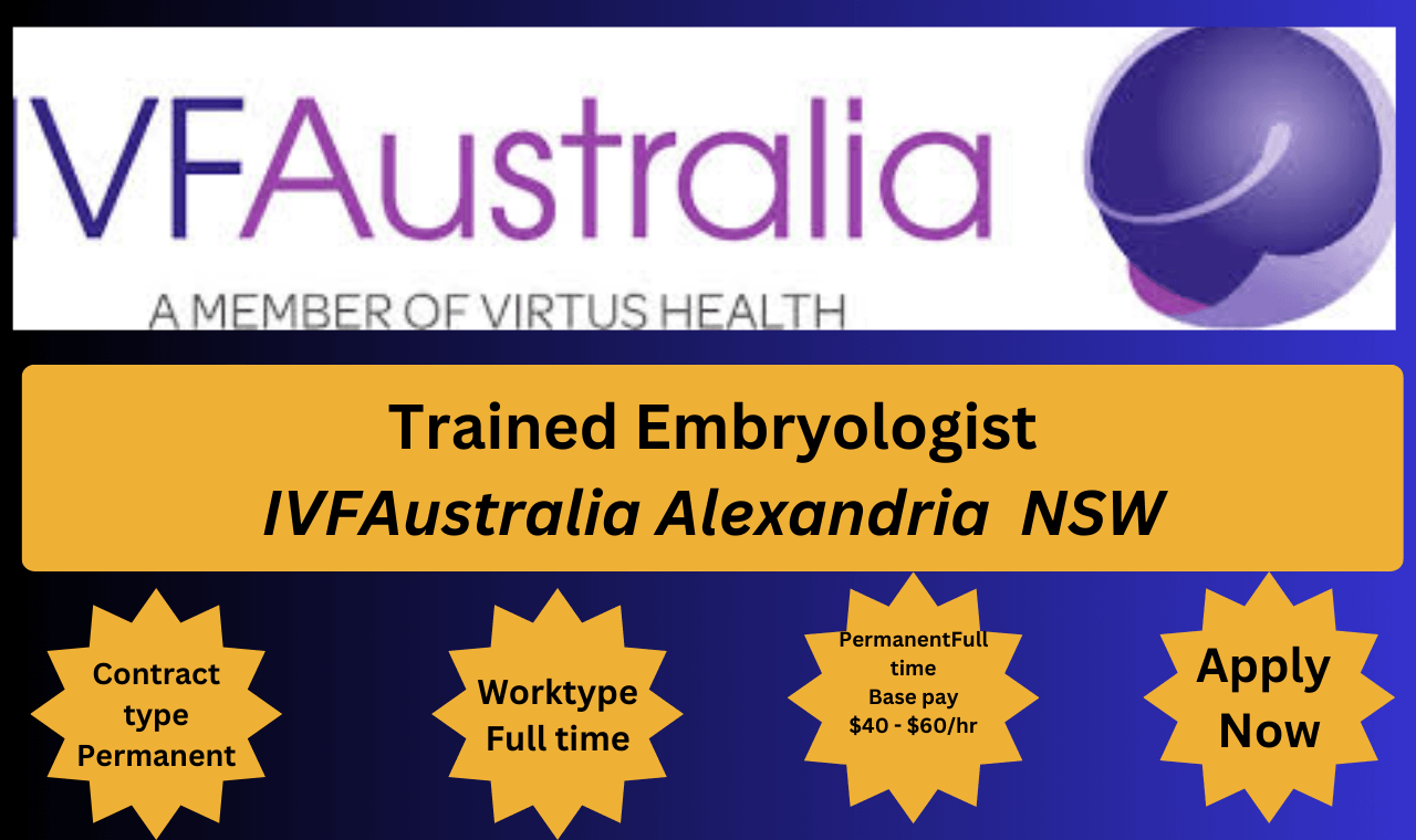 Embryologist working in IVFAustralia's Alexandria NSW lab