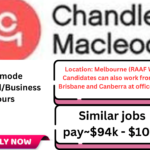 Evaluation Officer role at Chandler Macleod supporting Defence Industry Security, assessing DISP applications, managing memberships, and ensuring compliance with Defence policies