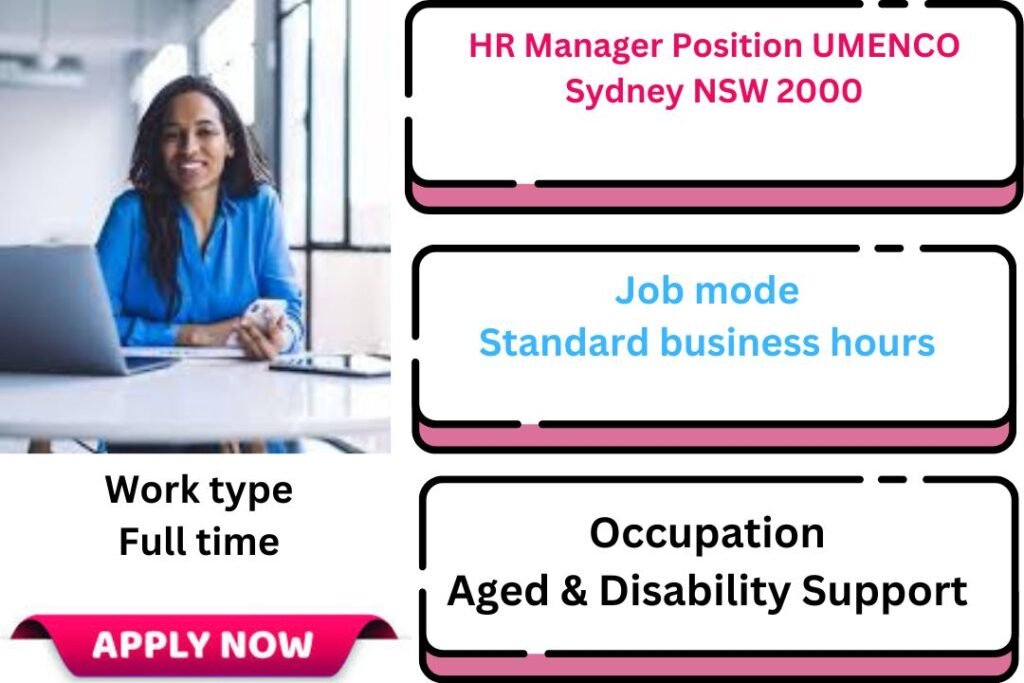 HR Manager Position UMENCO Sydney NSW 2000