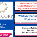 Maintenance Team Leader role at Metcorp Services in Strathfield, NSW.