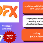 Legal Counsel Role EMEA at OFX London UK overseeing compliance and contracts.