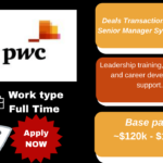 Senior Manager Deals Services job at PwC Private Sydney.