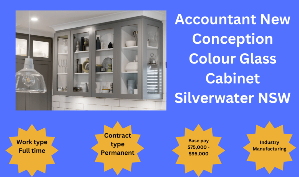 Accountant New Conception Colour Glass Cabinet Silverwater NSW