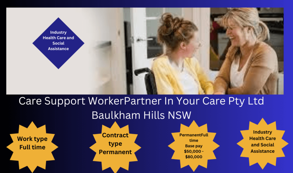 Care Support WorkerPartner In Your Care Pty Ltd Baulkham Hills NSW