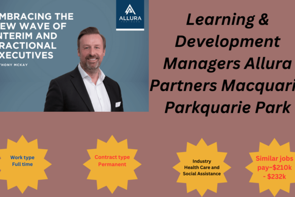 Learning & Development Managers Allura Partners Macquarie Parkquarie Park