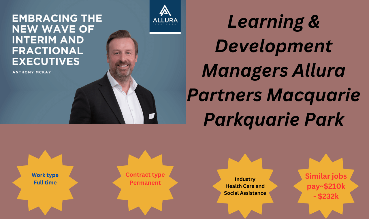 Learning & Development Managers Allura Partners Macquarie Parkquarie Park