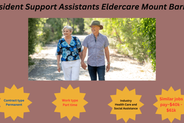 Resident Support Assistants Eldercare Mount Barker