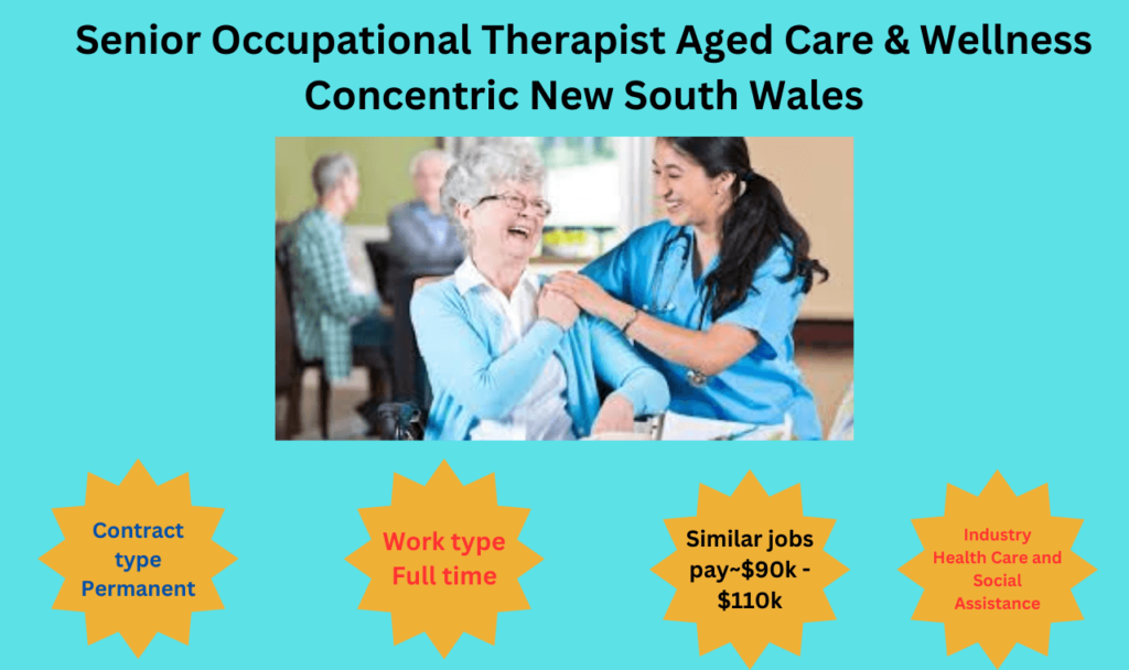 Senior Occupational Therapist Aged Care & Wellness Concentric New South Wales