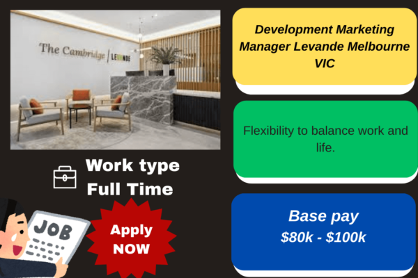 Development Marketing Manager role at Levande Melbourne VIC